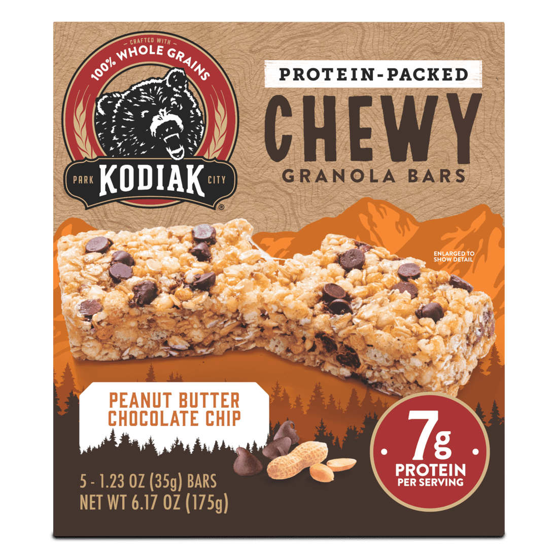 Kodiak Cakes Kodiak Chewy Granola Bar — Peanut Butter Chocolate Chip