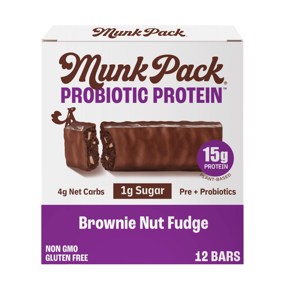 Munk Pack Probiotic Protein Bar — Brownie Nut Fudge