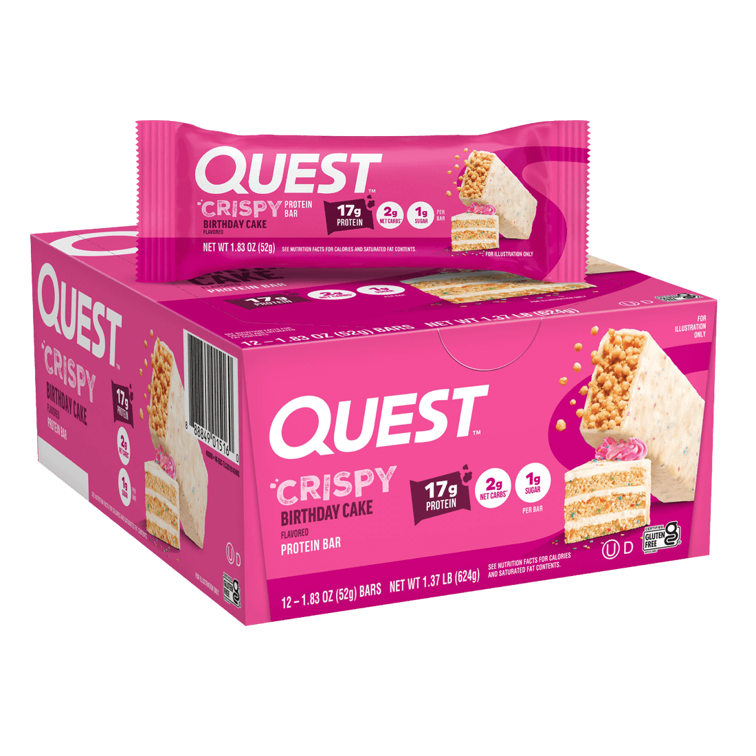 Quest Quest Crispy Hero Protein Bar — Birthday Cake