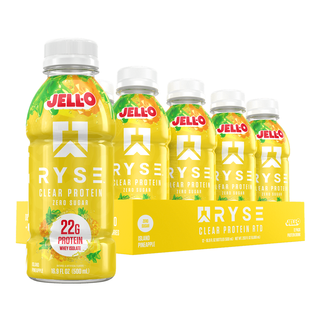 RYSE Clear Whey RTD — Jell-O Island Pineapple