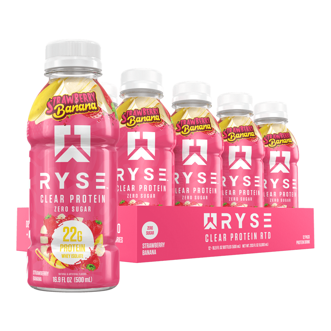 RYSE Clear Whey RTD — Strawberry Banana