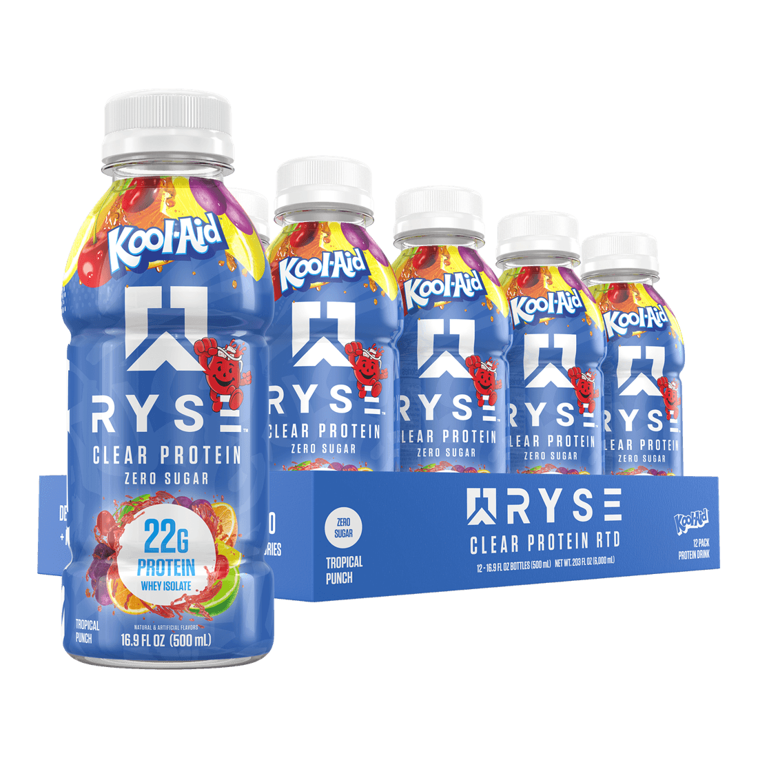 RYSE Clear Whey RTD — Kool-Aid Tropical Punch